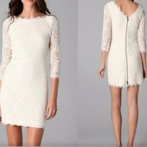 NWT DVF White Lace Dress